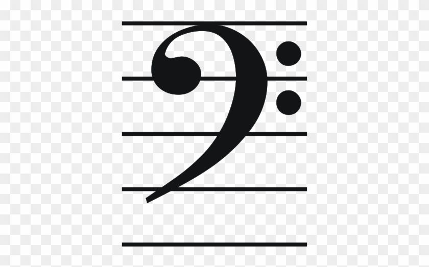 Bass Clef Music Notes Clipart - B On Bass Clef #1156766