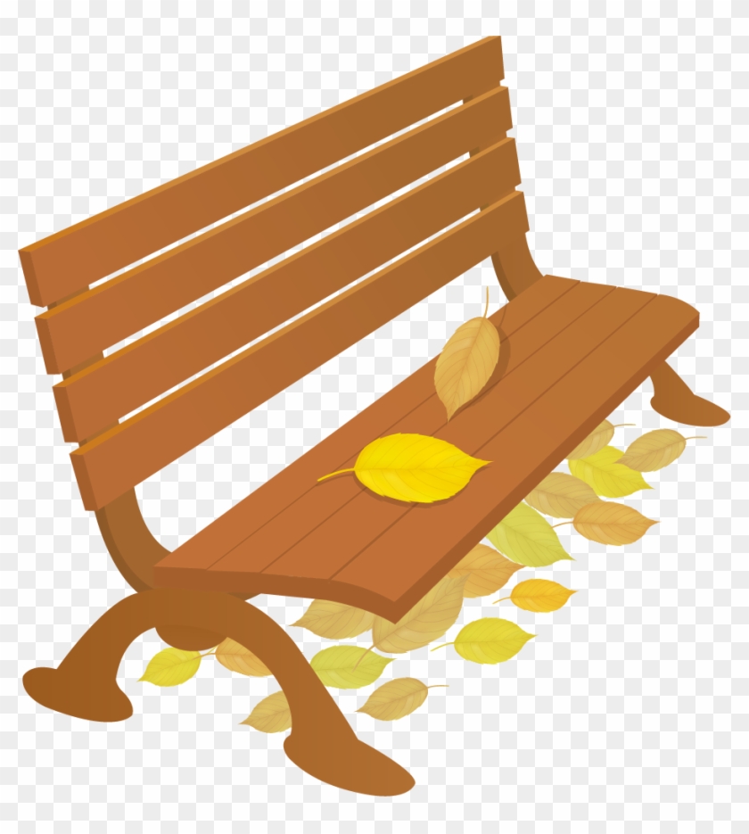 Cartoon Park Bench Illustration - Bench #1156914