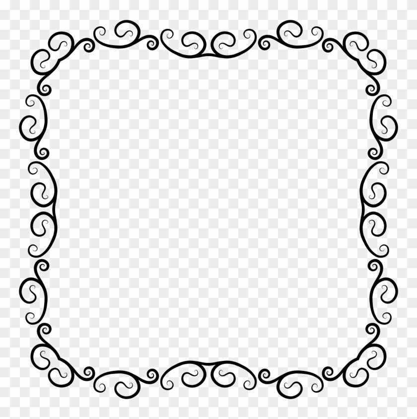 Elegant Black And White Border Design - Portable Network Graphics #1157011