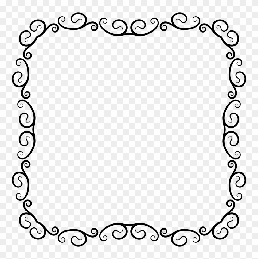 Elegant Black And White Border Design - Portable Network Graphics #1157011