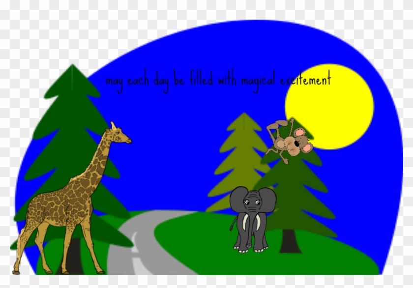 Wednesday Wishes For My Grandchildren - Forest Road Clip Art Png #1157060