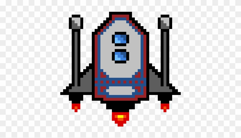 Spaceship - Pixel Art Space Ship #1157094