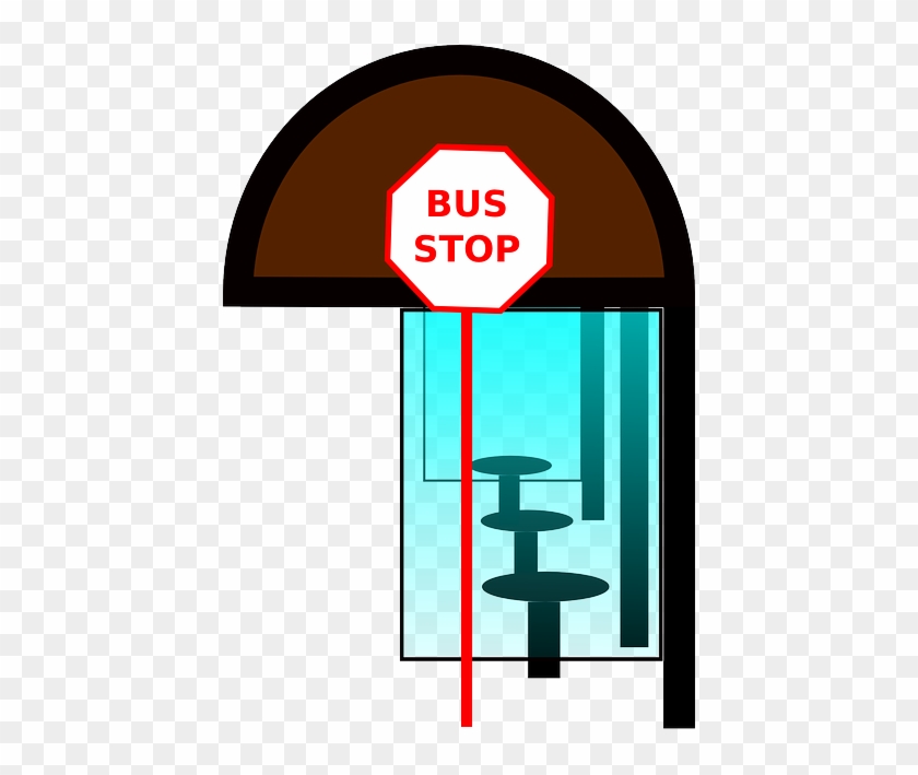 La Parada De Autobús De La Escuela De Autobús Parada - Bus Stop Clip Art #1157185
