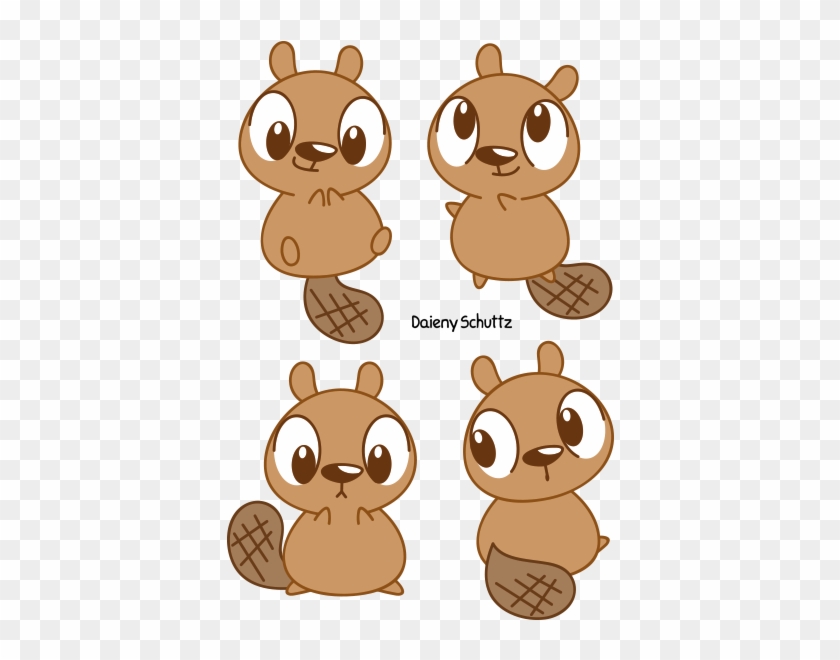 Cute Beaver By Daieny - Easy Cute Beaver Drawing #1157365