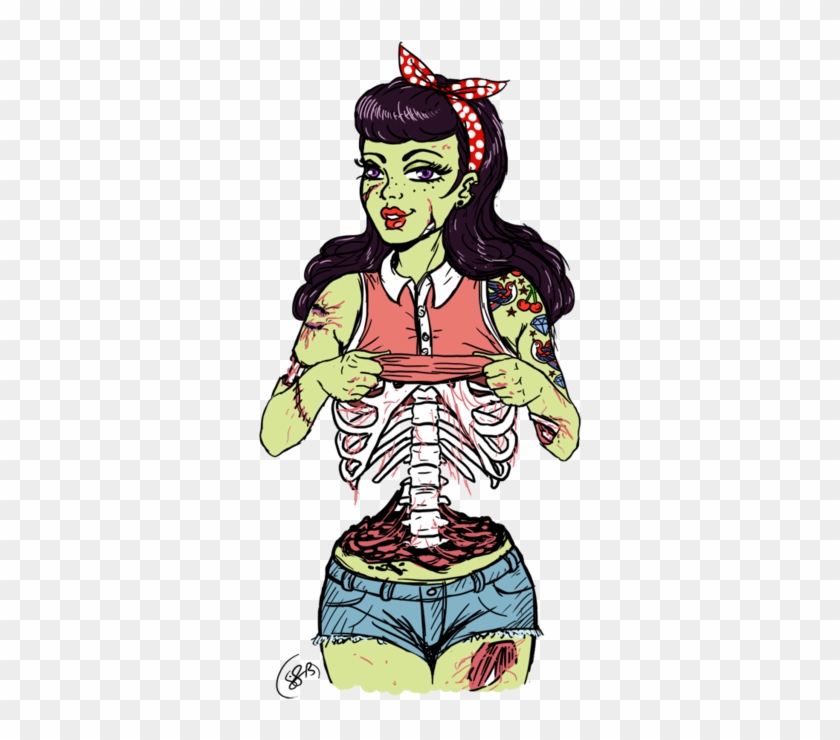 Rockabilly Zombie Girl - Pin Up Girl Zombie #1157505