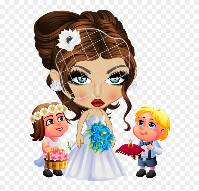 White Wedding Dress Sw2017, Flower Girl & Ring Boy - Doll #1157526