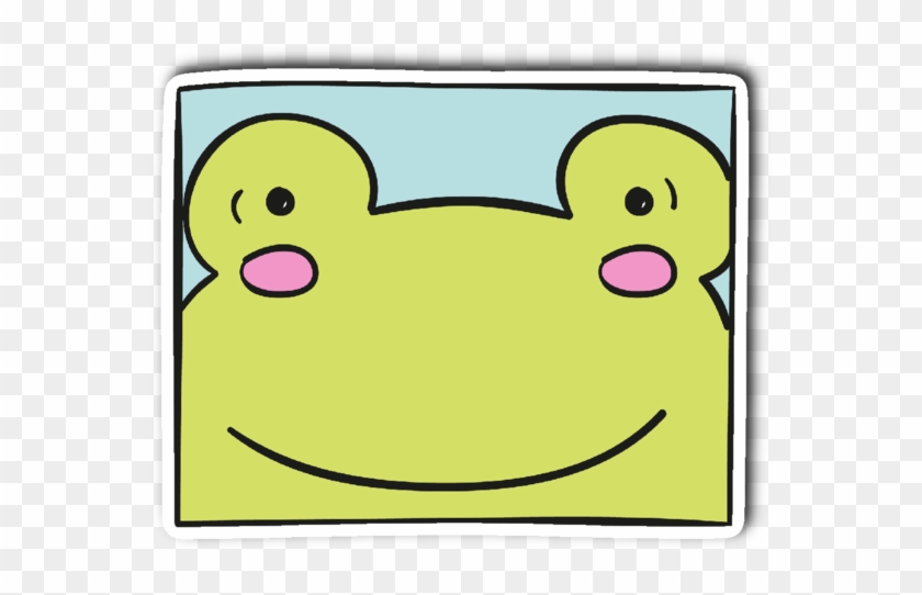 Funny Frog Peeking Out Vinyl Die Cut Sticker - Die Cutting #1157895