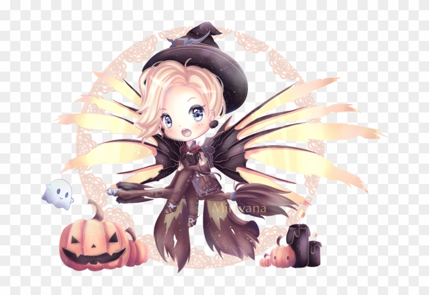 Chibi Chibi Girl Chibi Art Chibi Witch Cute Adorable - Mercy #1158139