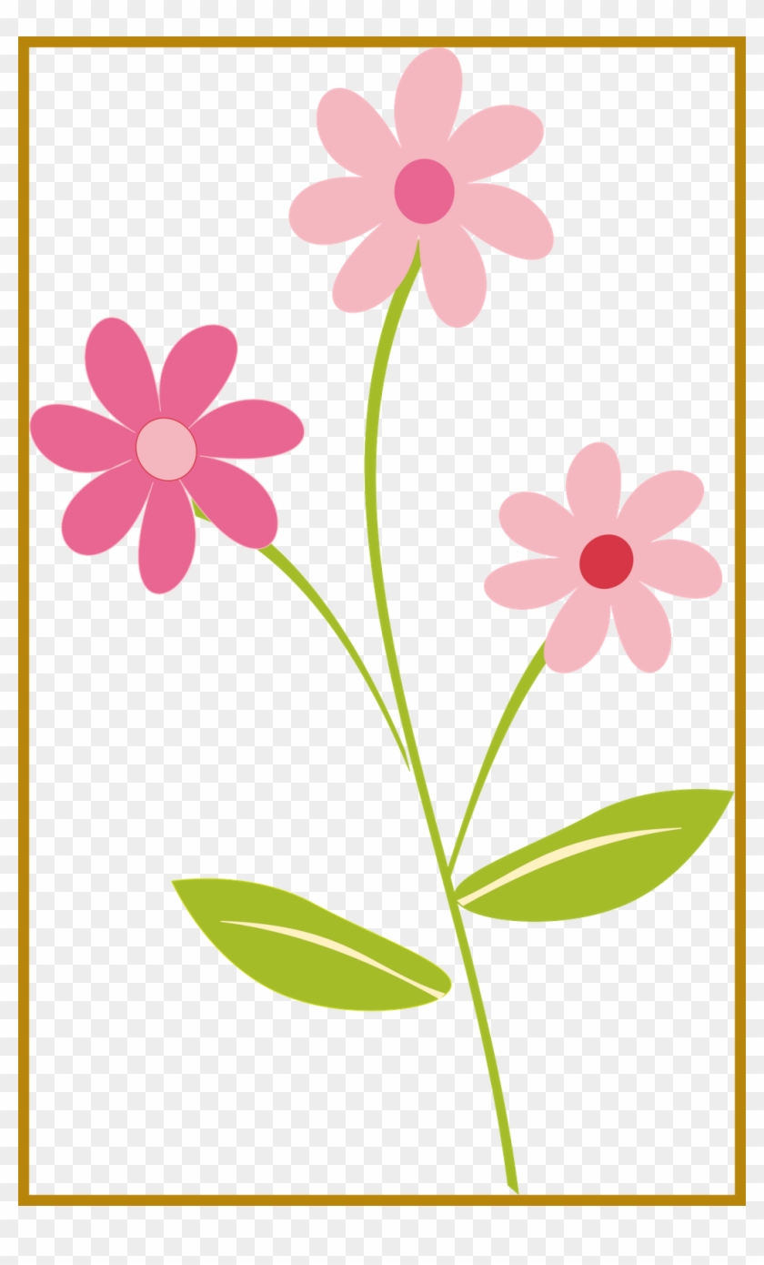 Incredible Flowers Border Clipart Png Clipartsgram - Cute Flower Clipart Png #1158365