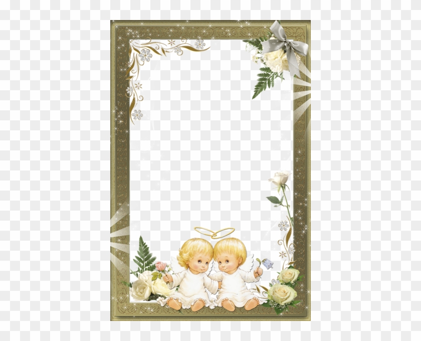 Beautiful Transparent Photo Frame With Angels - Frame With Angels #1158602