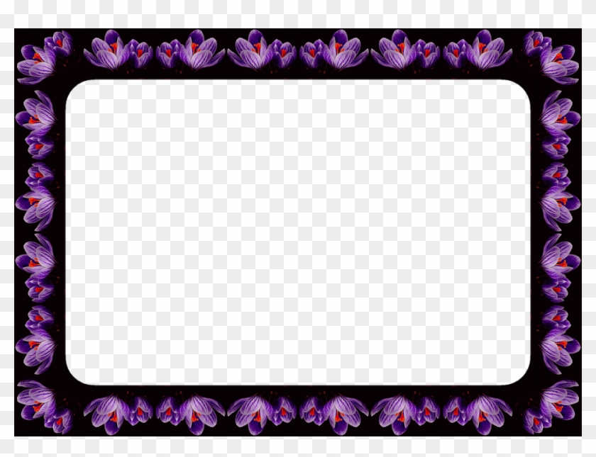 Purple Flower Border 14, Buy Clip Art - Flower #1158626