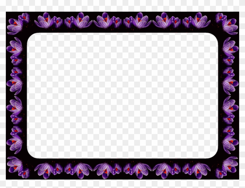 Purple Flower Border 14, Buy Clip Art - Flower #1158626