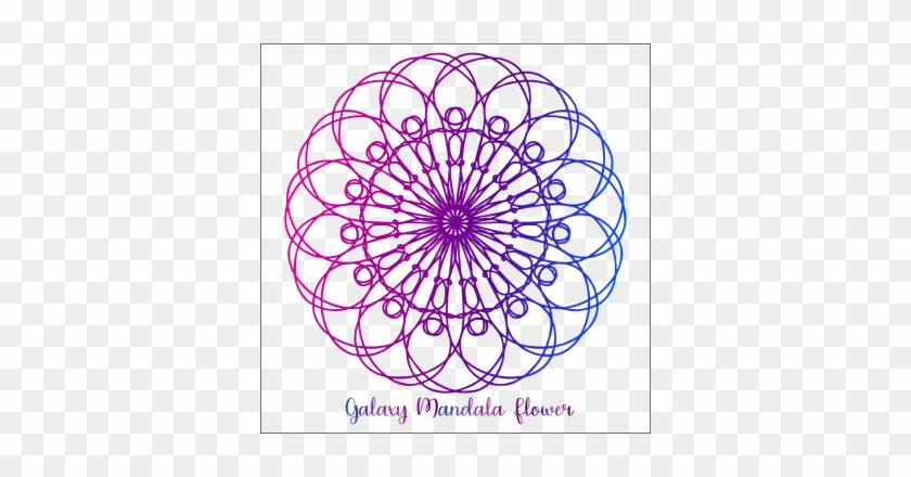 Galaxy Mandala Flower, Galaxy, Mandala, Border Png - Mandala #1158641