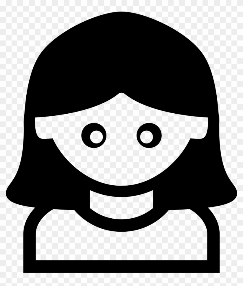 Girl With Black Straight Hair Comments - Icono Chica Png #1158691