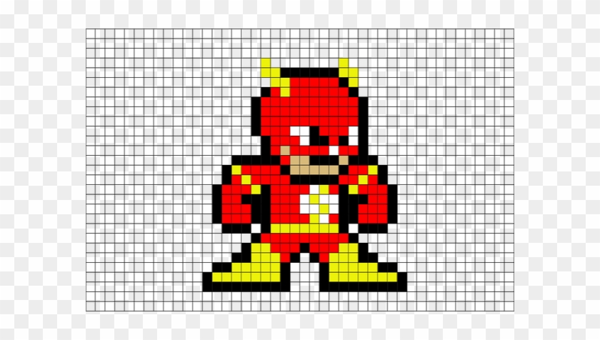 Minecraft Pixel Art Templates Superheroes Logo For - Pixel Art The Flash #1158798