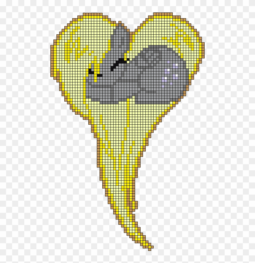Mlp Derpy Hooves Heart Perler Bead Pattern By Indidolph - Pixel Art Pony Heart #1158836