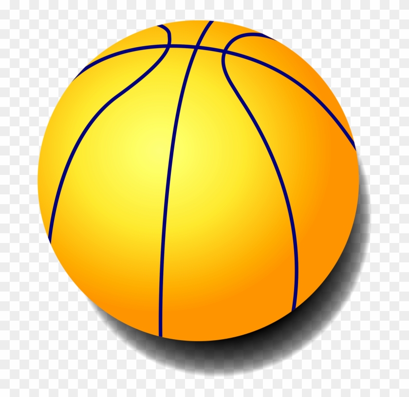 Pin Basketball Clipart No Background - Yellow Basketball Png #1158854