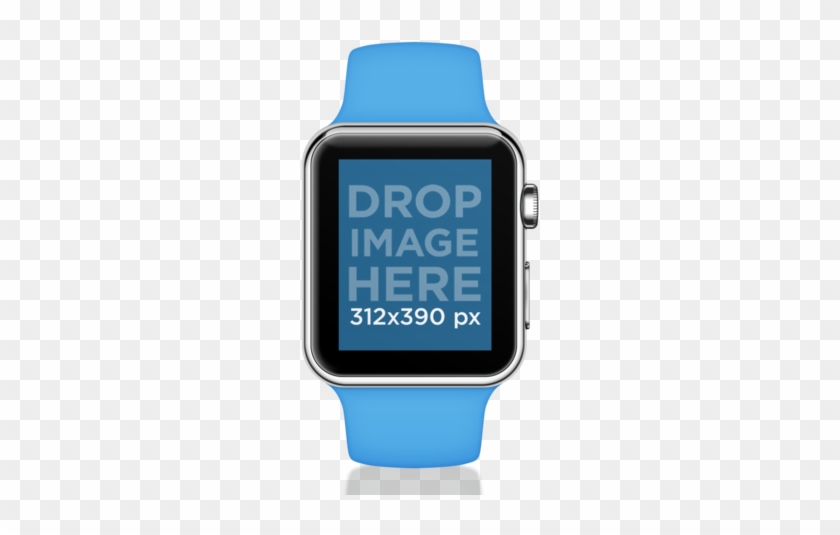 Blue Apple Watch Sport Over Clear Background Placeit - Creation Of Naacp #1159260