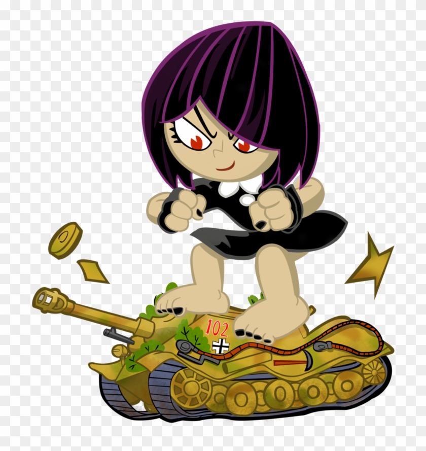 Zoe Crushing A Tank By Waffengrunt - Cartoon #1159550