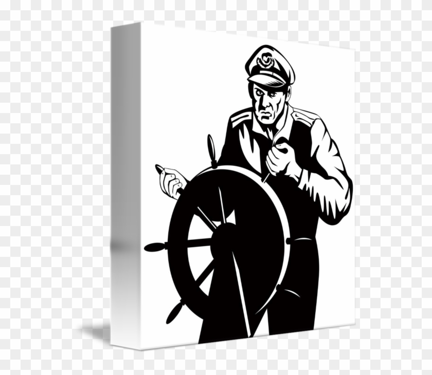 Ship Captain Clipart Black And White #1159630