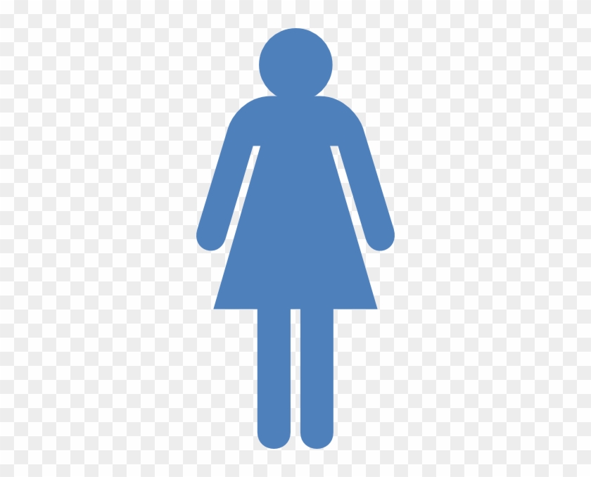 Free Running Girl Stick Figure Clip Art - Female Toilet Sign #1159773