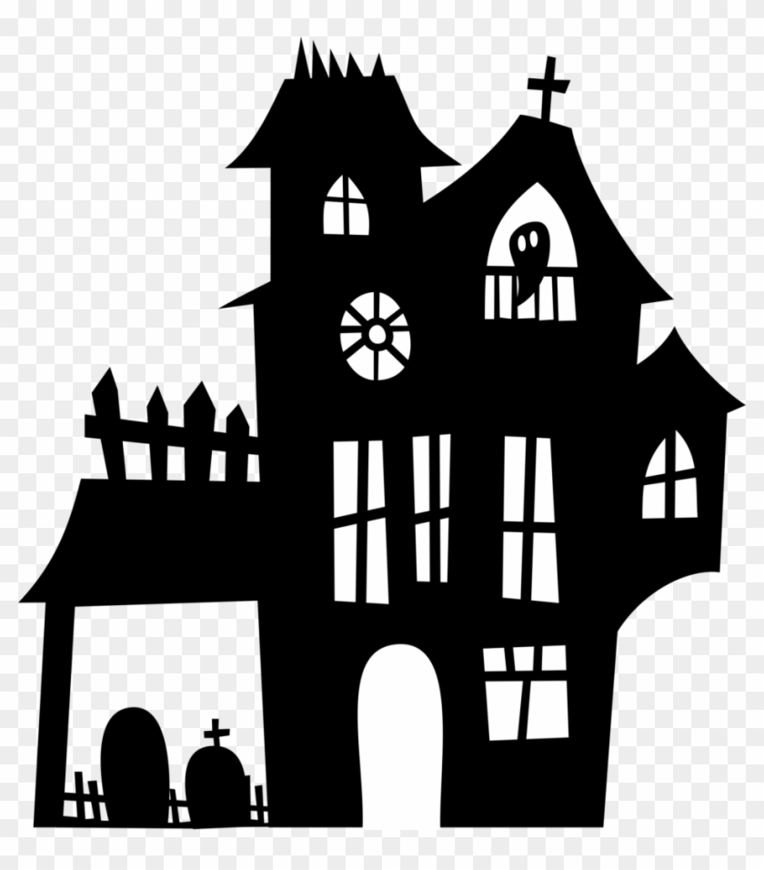 Hauntedhouse Lg Clipart Haunted House - Clip Art Haunted House #1159971