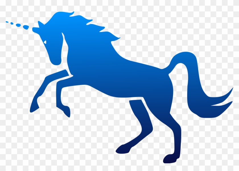 Unicorn Clipart Blue Unicorn - Blue Unicorn Clip Art #1159999