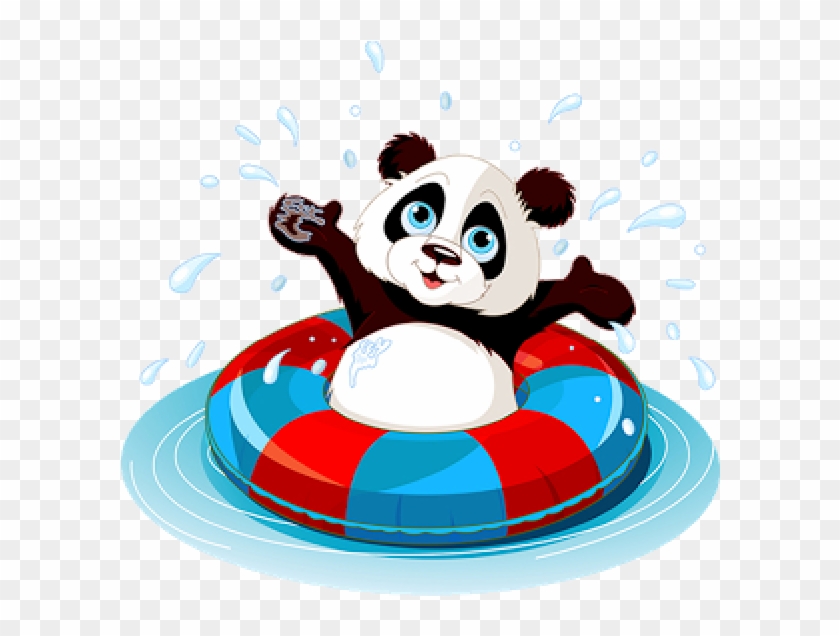 Panda Bears Cartoon Animal Images - Innertube Water Polo Clipart - Free  Transparent PNG Clipart Images Download