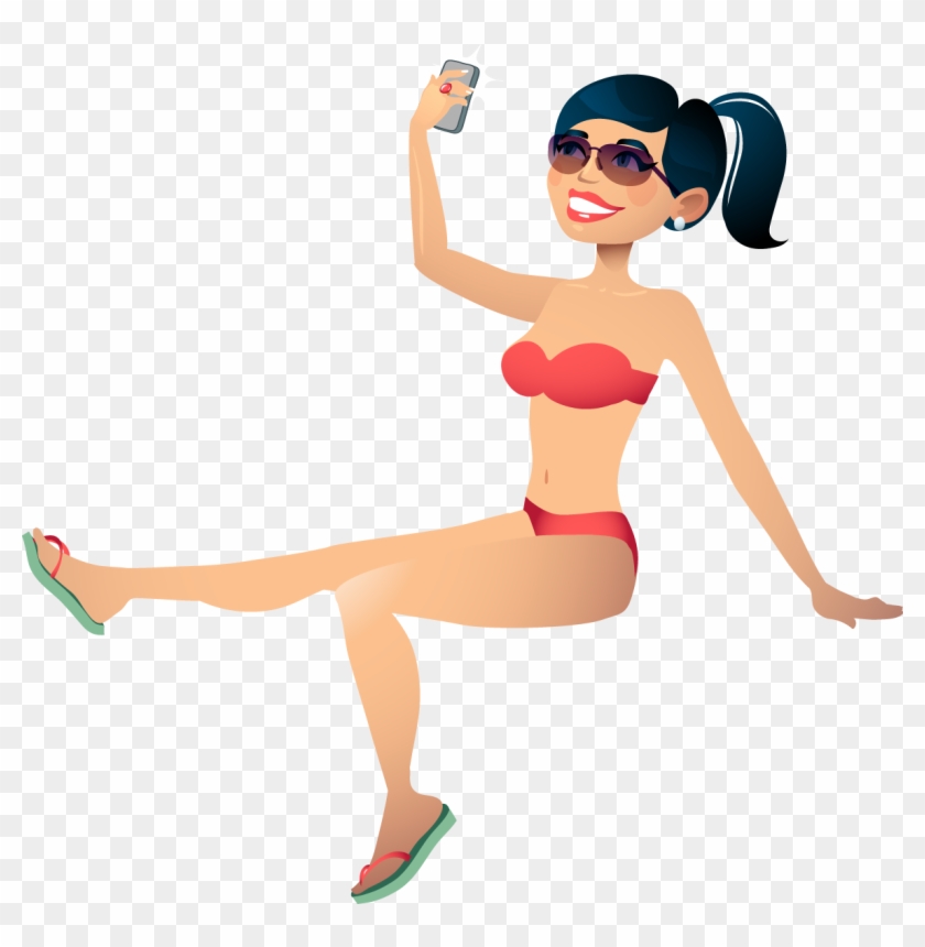 Bikini Woman Clip Art - Bikini Woman Cartoon #1160073