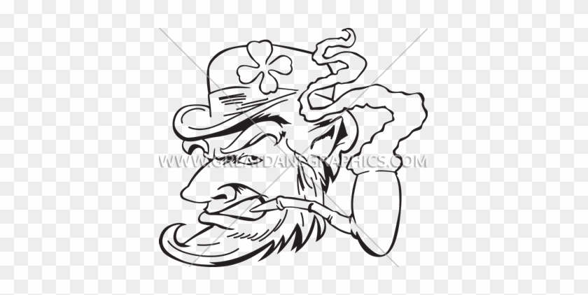 Leprechaun Profile - Line Art #1160074