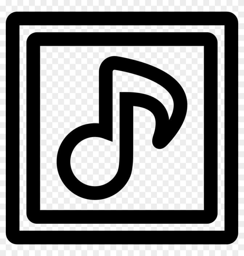 Musical Note Outline Symbol Inside Two Squares Comments - Question Mark Box Png #1160081