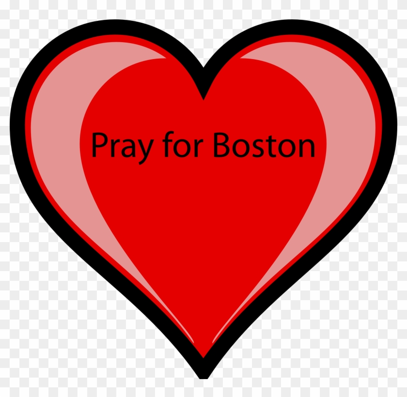 Pray For Boston Heart 4 555px - Heart Clipart #1160126