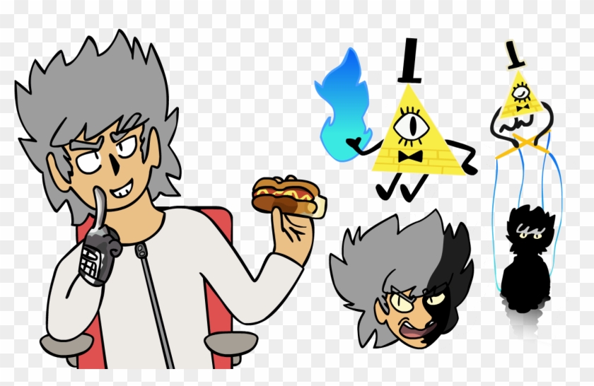 Hotdogs And Bill Cipher By Nekomaster1000 Hotdogs And - Cartoon #1160172