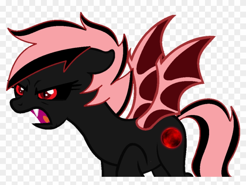 An Angry Blood Moon Bat Pony By Duskstripe87 - Cartoon #1160320