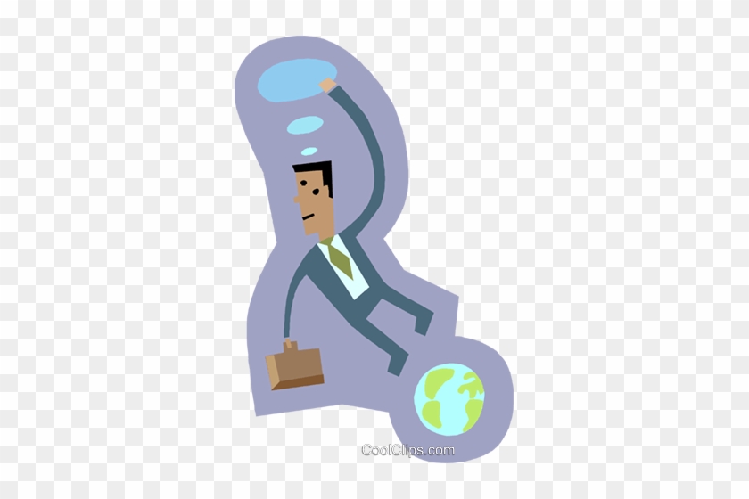 Man Floating Perplexed In Space Royalty Free Vector - Cartoon #1160376