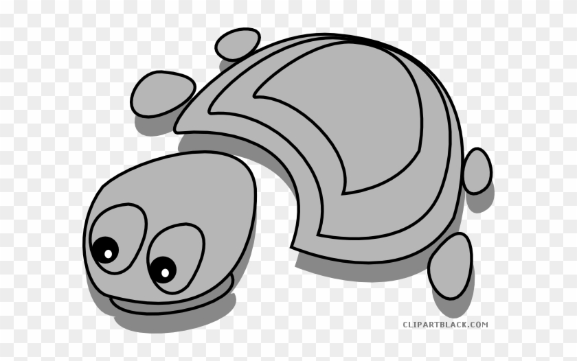 Funny Turtle Animal Free Black White Clipart Images - Tortoise Cartoon #1160447