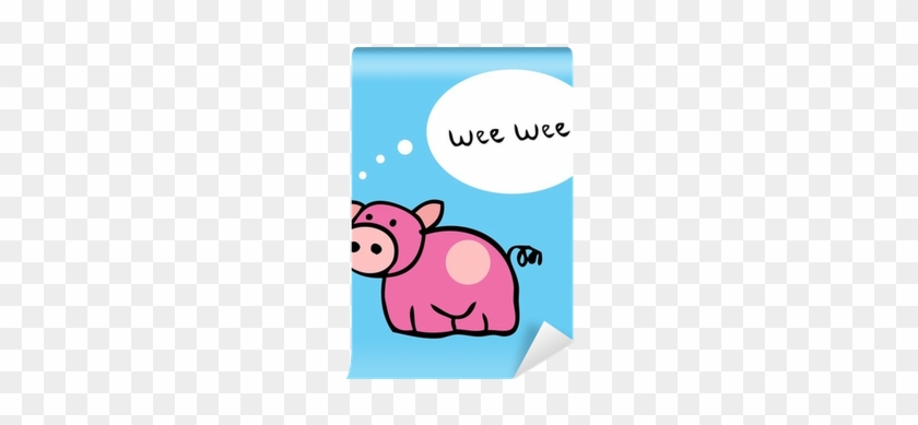 Pig Cartoon Funny Vector Illustration Wall Mural • - Illustration #1160475