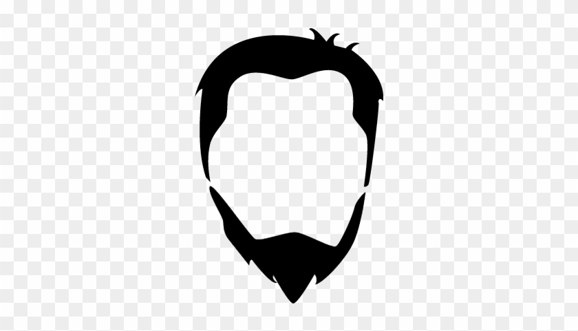 Male Head Hair And Beard Vector - Beard Logo #1160532