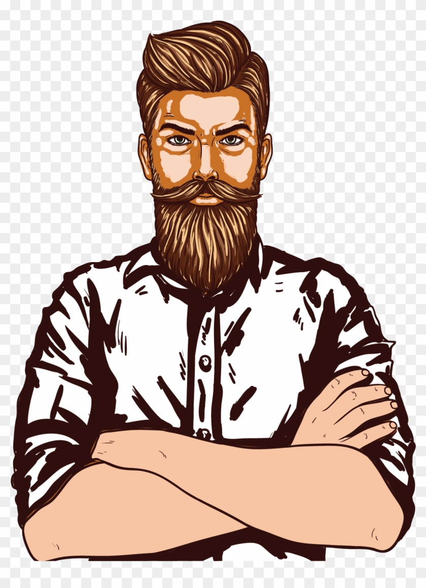 Beard Man Page Vectordesigner - Beard Man Vector Png #1160538