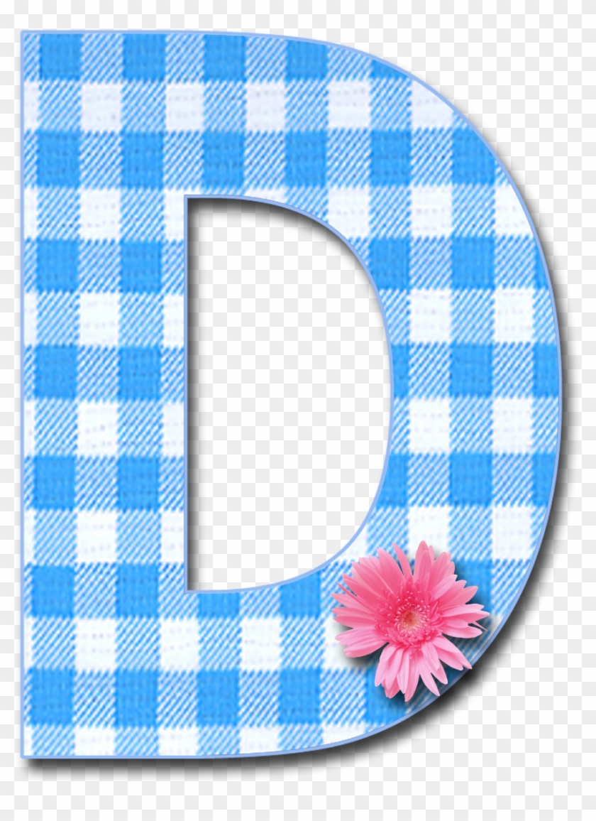 Free Blue Gingham Digi Scrapbook Alphabet In Png - Alphabet #1160557