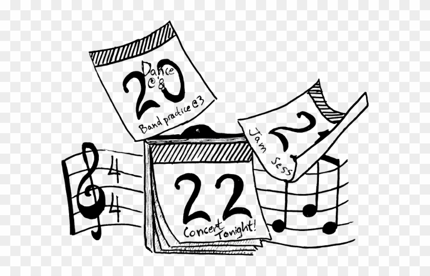 Gig Calendar Mt - Calendar Clip Art Music #1160594