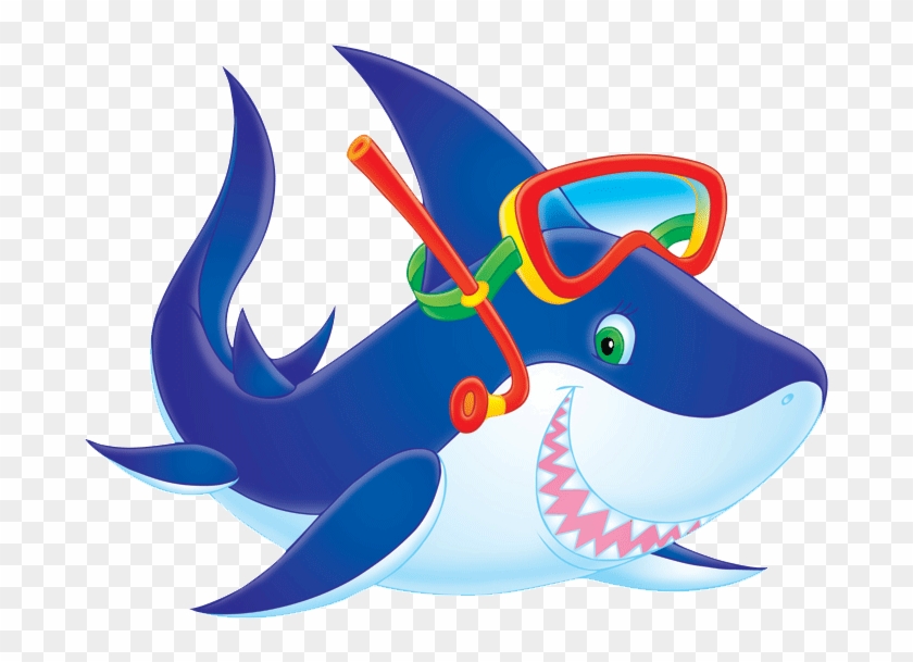 Shark Clip Art Vector Graphics Illustration Underwater - Silly Shark Clipart #1160633
