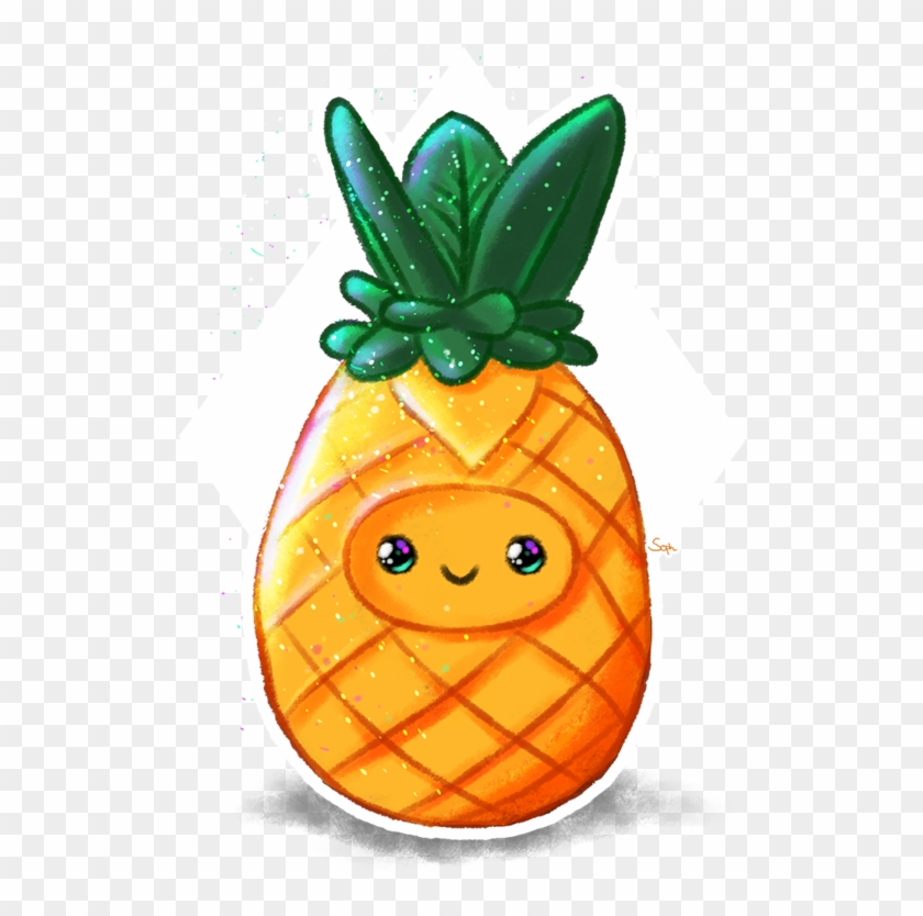 Cute Pineapple By Soph Art Lover - Pineapple Cute Png #1160642