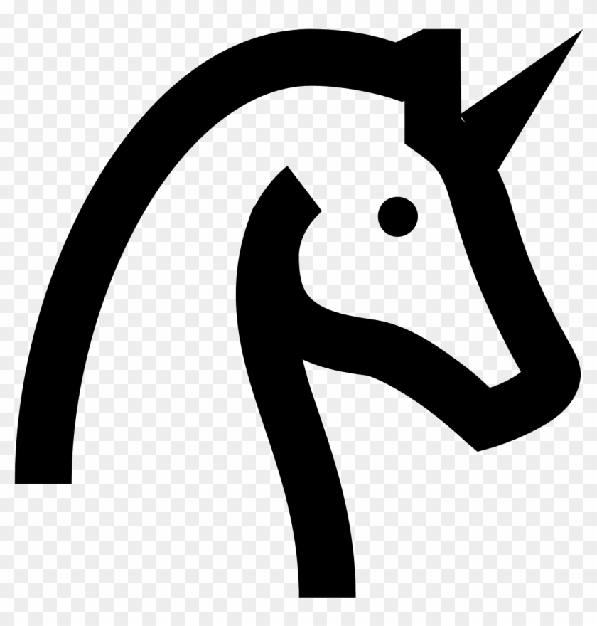 This Icon Represents A Unicorn - Unicorn Head Flat Icon #1160649
