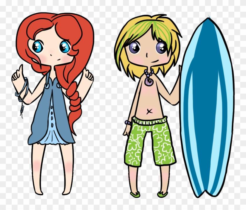 Hawaii Cartoon Surfer Girl Clip Art - Cartoon #1160726