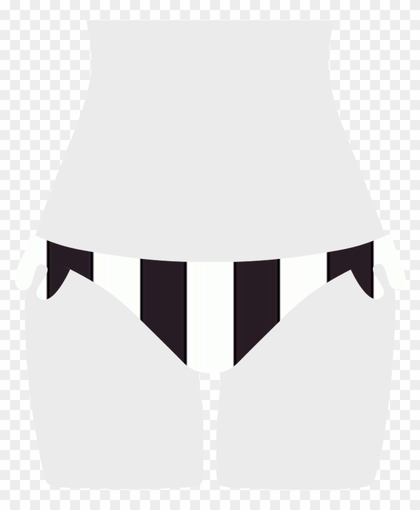 Retro Stripes Flora Bikini Bottom - Retro Stripes Flora Bikini Bottom #1160950