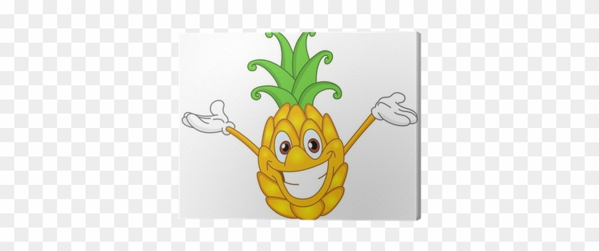 Cartoon Pineapple With Face #1161003
