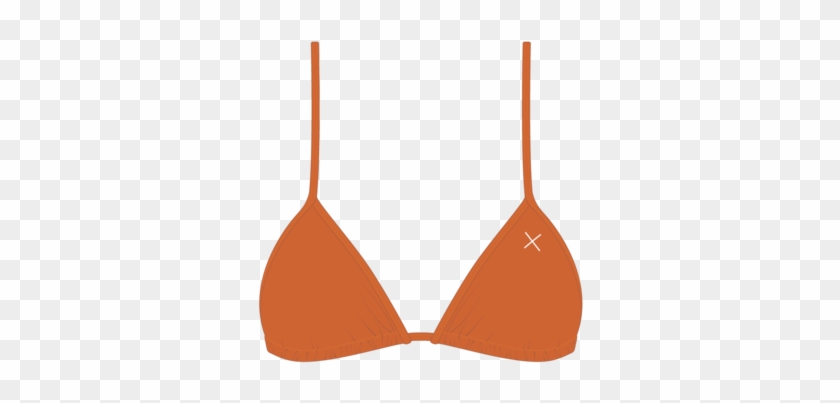 Burnt Orange Bikini Top Ii - Blue Bikini Top #1161001