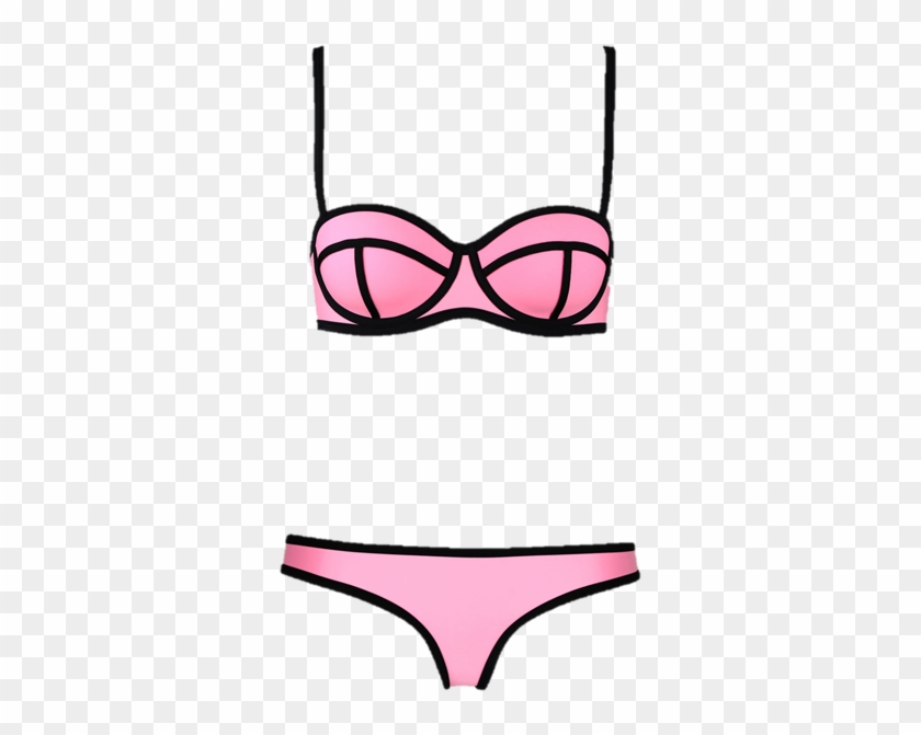 Tuesday's Top Ten Bikinis - Pink Bikini Black Outline #1161071