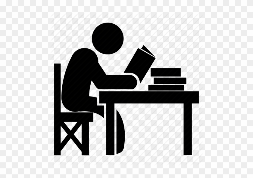 Student Studying Clipart - Study Icon Png #1161181